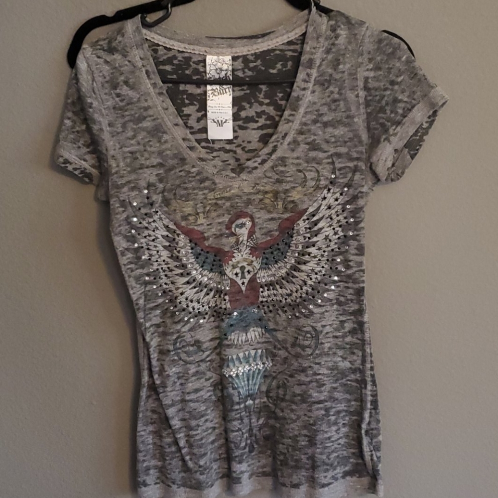 Crash and burn bird tshirt